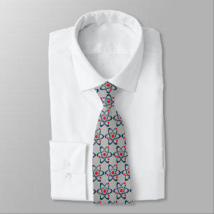 Red Atoms Design Necktie Slips