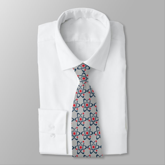Red Atoms Design Necktie Slips (Bunden)