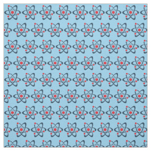 Red Atoms Tiled Design Fabric Tyg