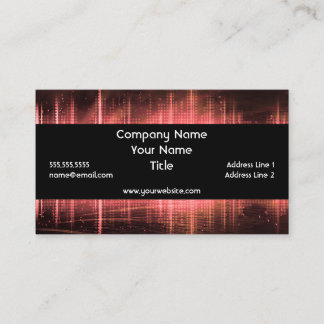 Red Audio Waveforms Ljud DJ Audio Visual Visitkort