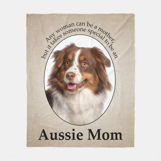 Red Australian shepherd Mamma Fleecefilt (Framsidan)