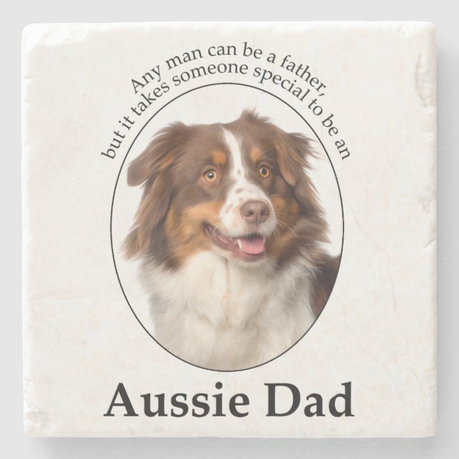 Red Australian shepherd Pappa Stenunderlägg (Framsidan)