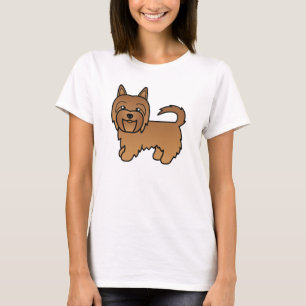 Red Australian Terrier Cute Tecknad hund T Shirt