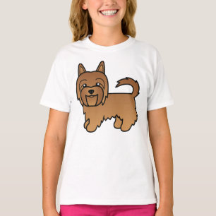 Red Australian Terrier Cute Tecknad hund T Shirt