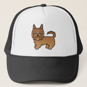 Red Australian Terrier Hund Cute Illustration Truckerkeps