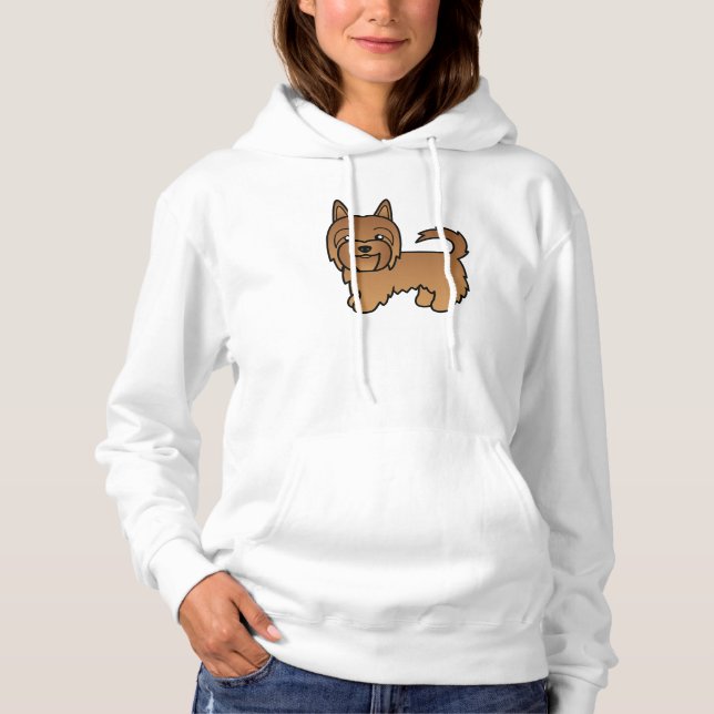 Red Australian Terrier Hund Illustration Tee Shirt (Framsida)