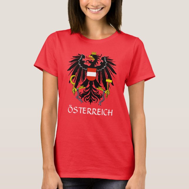 RED Austria Jacka of Arm ’Österreich’ T-Shirt (Framsida)