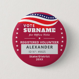 RED Authorized Volunteer 2026 Midterm Elections ID Knapp