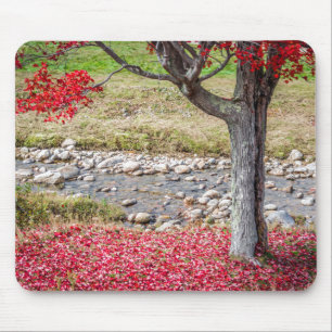 Red Autumn Träd Mousepad Musmatta