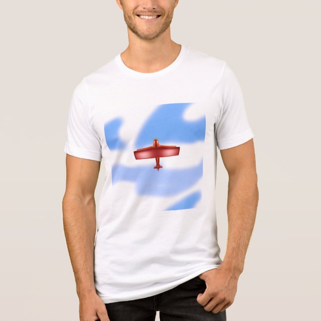Red Aviation Clouds T-Shirt (Framsida)