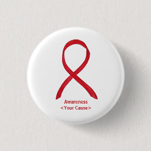 Red Awareness Anpassningsbar Art Stift Knapp