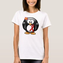 Red Awareness Ribbon Penguin