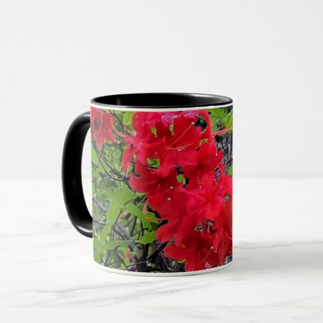 Red Azalea Flowers Mugg (Framsida vänster)