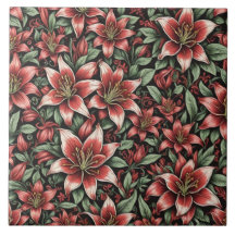 Red Aztec Lily Mönster