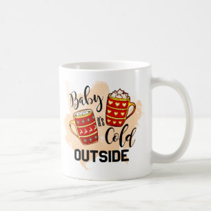 Red Baby Det är Kallet utanför julillustration Kaffemugg