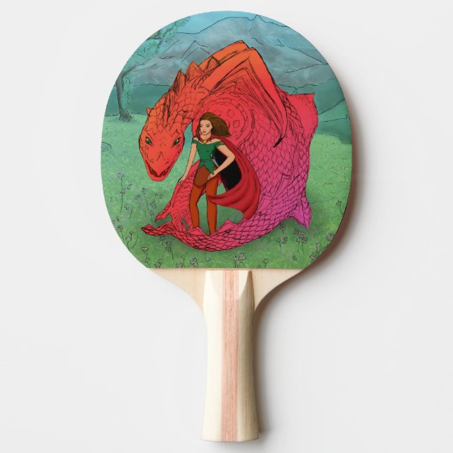 Red Baby Dragon Pingisracket (Framsidan)