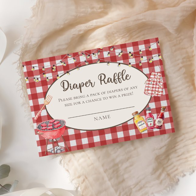 Red Baby-Q babydusch Diaper Raffle Tilläggskort (Skapare uppladdad)