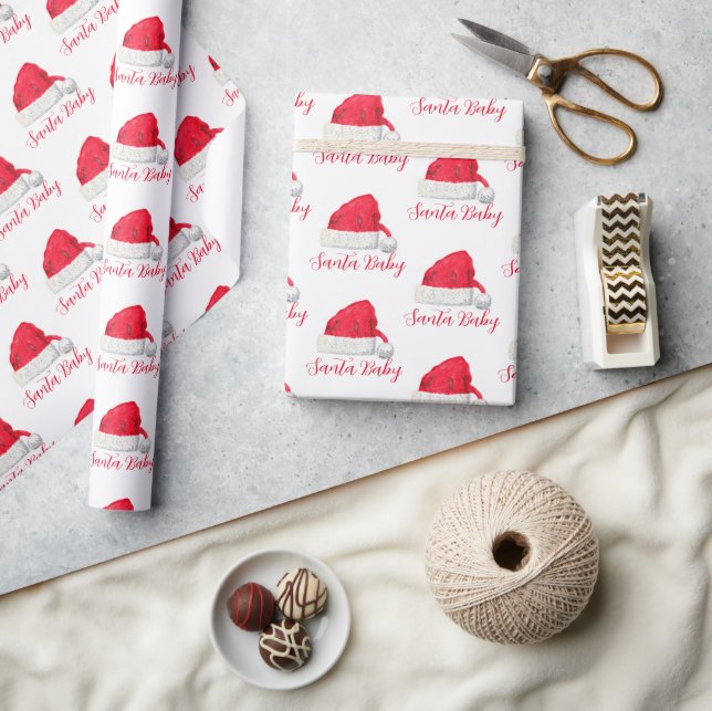 Red Baby Shower för julvintervinter i Baby Presentpapper (Hantverk)