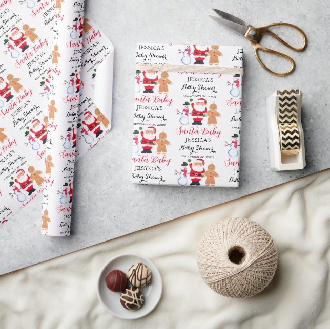 Red Baby Shower för julvintervinter i Baby Presentpapper (Hantverk)