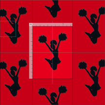 Red Background Cheer Silhouette Mindre image