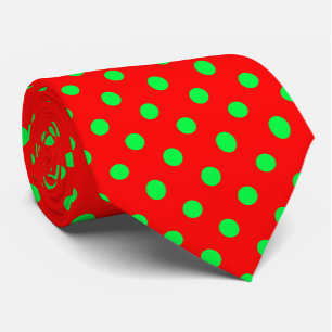 Red Background Grönt Polka dots Design Slips