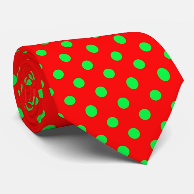 Red Background Grönt Polka dots Design Slips (Skapare uppladdad)