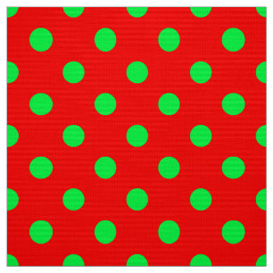 Red Background Grönt Polka dots Design Tyg