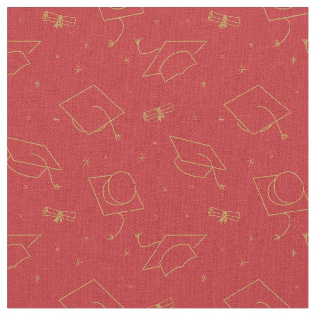 Red Background Studentmössa Toss Tyg (Närbild)