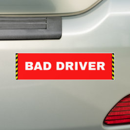 Red Bad Driver Sign Bildekal