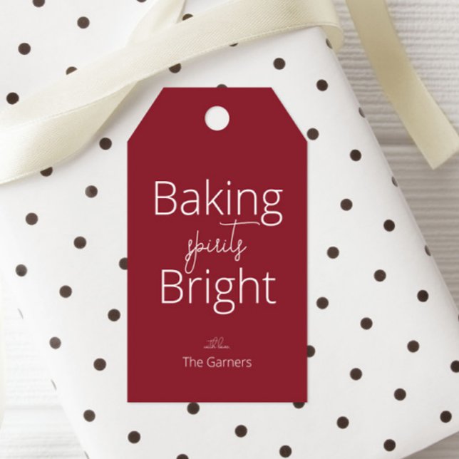Red Baking Spirits jul Presentetikett (Skapare uppladdad)