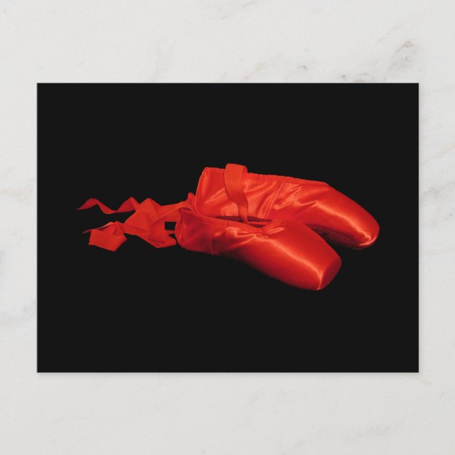 Red Ballet Shoes Vykort (Framsida)
