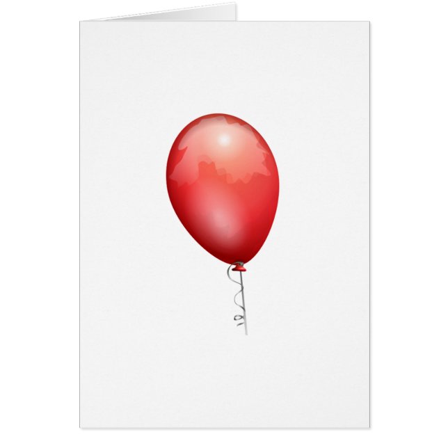 Red Balloon Hälsningskort (Framsidan)