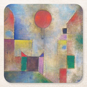 Red Balloon, Klee Underlägg Papper Kvadrat