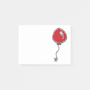 Red Balloon Party Dekoration Tecknad Post-it Block