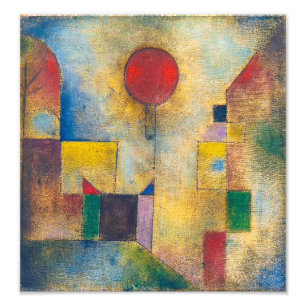 Red Balloon   Paul Klee   Fototryck