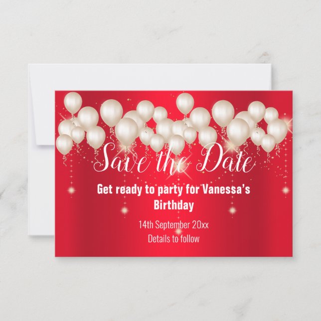 RED BALLOON SPARA DATUM MEDDELANDE (Framsida)