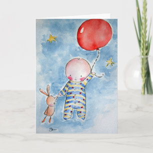 Red Baloon, hälsningskort Kort