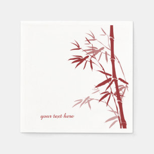 Red Bamboo Anpassningsbar Pappersservett Set