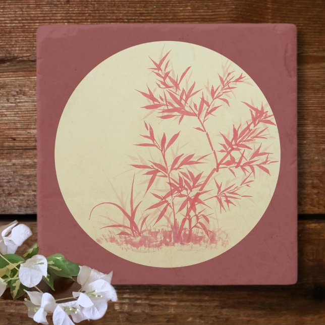 Red Bamboo - round - no Cally Kanvastryck Planner Stenunderlägg (Skapare uppladdad)