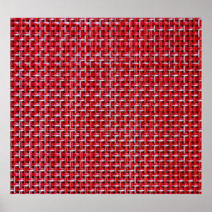 Red Bamboo Wicker Rattan Struktur Poster