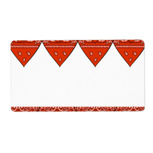 Red Bandana-etiketter Fraktsedel