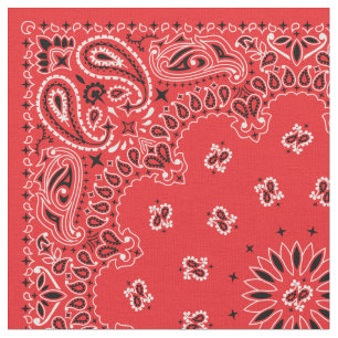 Red Bandana Fabric Tyg