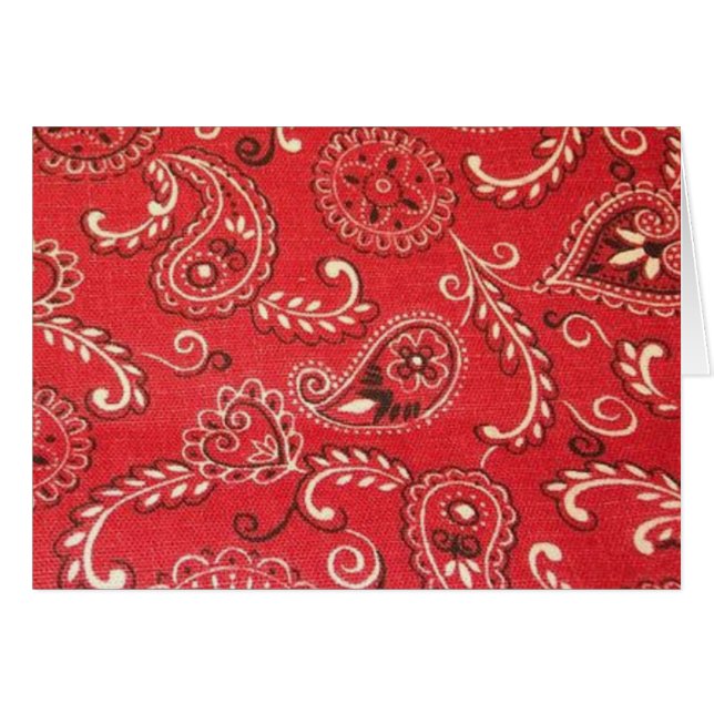 Red Bandana Hälsningskort (Framsidan Horizontal)