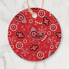 Red Bandana Modern Cowboy Western Rodeo utomhus Gåvor Etiketter