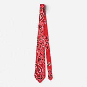 Red Bandana Neck Tie Slips