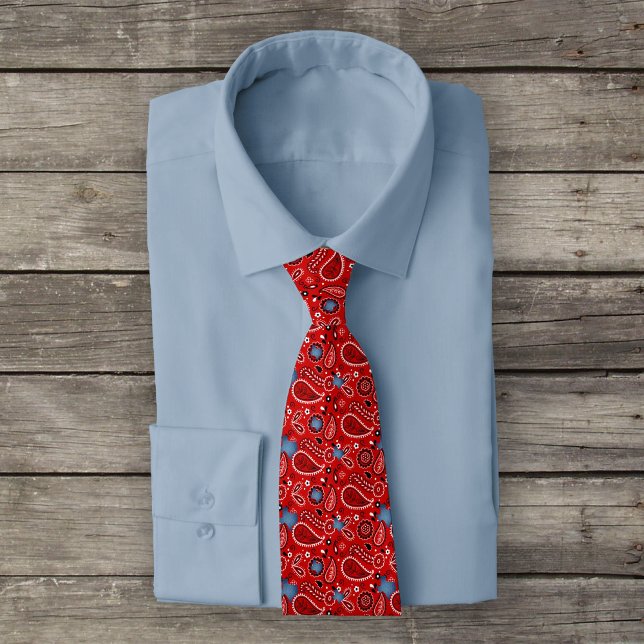 Red Bandana och Denim Texas Neck Tie Slips (Skapare uppladdad)