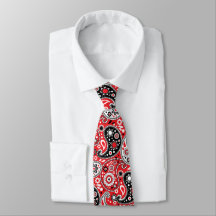 Red Bandana Paisley Elegant Land Westernare