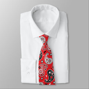 Red Bandana Paisley Elegant Land Westernare Slips