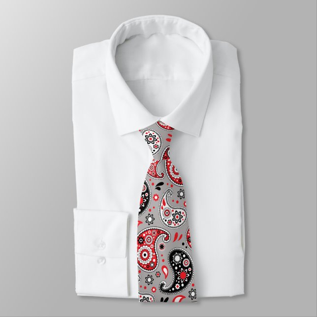 Red Bandana Paisley Land Westernare Rodeo Ranch Slips (Bunden)