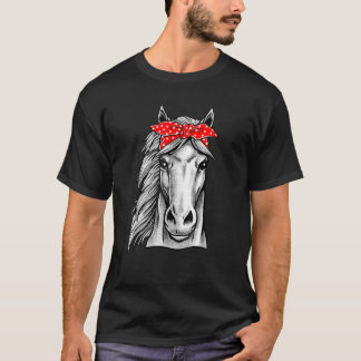 Red Bandana Polka Dot Horse låter dem veta att du  T Shirt